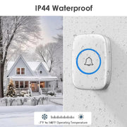 Wireless Doorbell Kit Home Call Button Remote Control White Waterproof Chime - White V528-DOORBELL-WHITE-727801