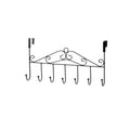 7-Hooks For Bedroom Over The Door Hanger Clothes Storage Towel Iron Hanging Rack - Black V528-DOORHANGER-BLACK-834456