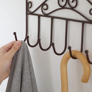 7-Hooks For Bedroom Over The Door Hanger Clothes Storage Towel Iron Hanging Rack - Black V528-DOORHANGER-BLACK-834456