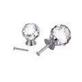 Crystal Glass Cabinet Knobs Drawer Pull Handles Cupboard Door Knob with Screws 10Pcs - 40mm V528-DOORKNOBS-40MM-10PCS-897410