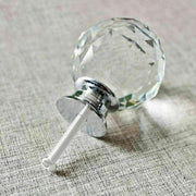 Crystal Glass Cabinet Knobs Drawer Pull Handles Cupboard Door Knob with Screws 10Pcs - 40mm V528-DOORKNOBS-40MM-10PCS-897410