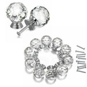 Crystal Glass Cabinet Knobs Drawer Pull Handles Cupboard Door Knob with Screws 10Pcs - 40mm V528-DOORKNOBS-40MM-10PCS-897410
