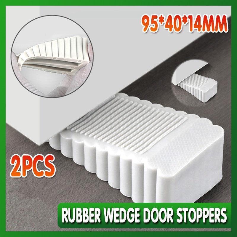 2Pcs Thick Rubber Wedge Door Stoppers Floor Carpet Heavy Duty Door Stop Security V528-DOORPLUG-2PCS-67723