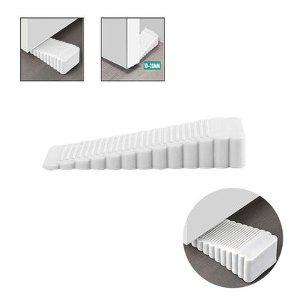 2Pcs Thick Rubber Wedge Door Stoppers Floor Carpet Heavy Duty Door Stop Security V528-DOORPLUG-2PCS-67723
