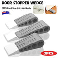 3Pcs Rubber Grip Wedge Door Stoppers Floor Carpet Heavy Duty Door Stop Security V528-DOORSTOPPER-3PCS-53117