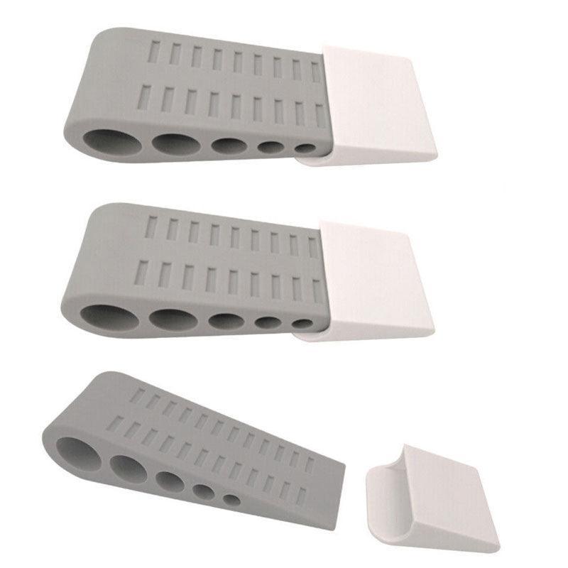 3Pcs Rubber Grip Wedge Door Stoppers Floor Carpet Heavy Duty Door Stop Security V528-DOORSTOPPER-3PCS-53117