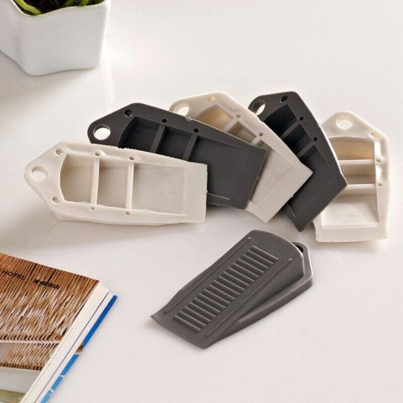 3Pcs Thick Rubber Wedge Door Stoppers Floor Carpet Heavy Duty Door Stop Security - Grey V528-DOORSTOPPERS-GREY-3PCS-691277
