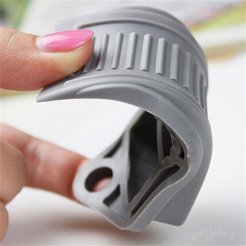 3Pcs Thick Rubber Wedge Door Stoppers Floor Carpet Heavy Duty Door Stop Security - Grey V528-DOORSTOPPERS-GREY-3PCS-691277