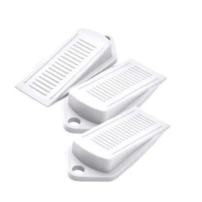 3Pcs Thick Rubber Wedge Door Stoppers Floor Carpet Heavy Duty Door Stop Security - Grey V528-DOORSTOPPERS-GREY-3PCS-691277