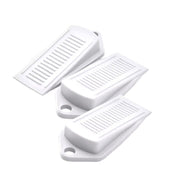 3Pcs Thick Rubber Wedge Door Stoppers Floor Carpet Heavy Duty Door Stop Security - White V528-DOORSTOPPERS-WHITE-3PCS-491905