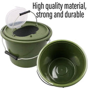 Portable Double Live Fish Bucket Breathable Fish Storage Container for Fishing - S V528-DOUBLE-LAYER-FISH-BUCKET-S-680724