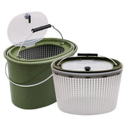 Portable Double Live Fish Bucket Breathable Fish Storage Container for Fishing - S V528-DOUBLE-LAYER-FISH-BUCKET-S-680724