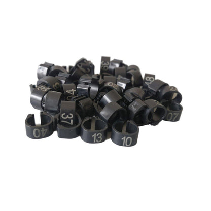 100X 001-100 Digital Numbered Bird Leg Band Rings Clip For Pigeon Parrot Poultry - Red V528-DOVE-FOOT-BRACELET-RD-100PCS-874126