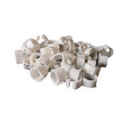 100X 001-100 Digital Numbered Bird Leg Band Rings Clip For Pigeon Parrot Poultry - White V528-DOVE-FOOT-BRACELET-WT-100PCS-244885