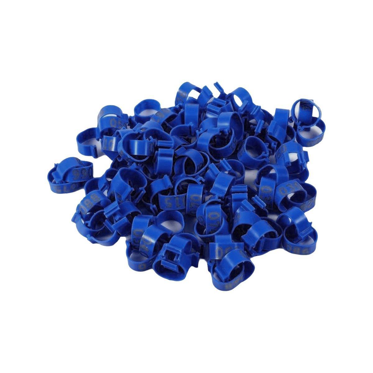 100X 001-100 Digital Numbered Bird Leg Band Rings Clip For Pigeon Parrot Poultry - White V528-DOVE-FOOT-BRACELET-WT-100PCS-244885