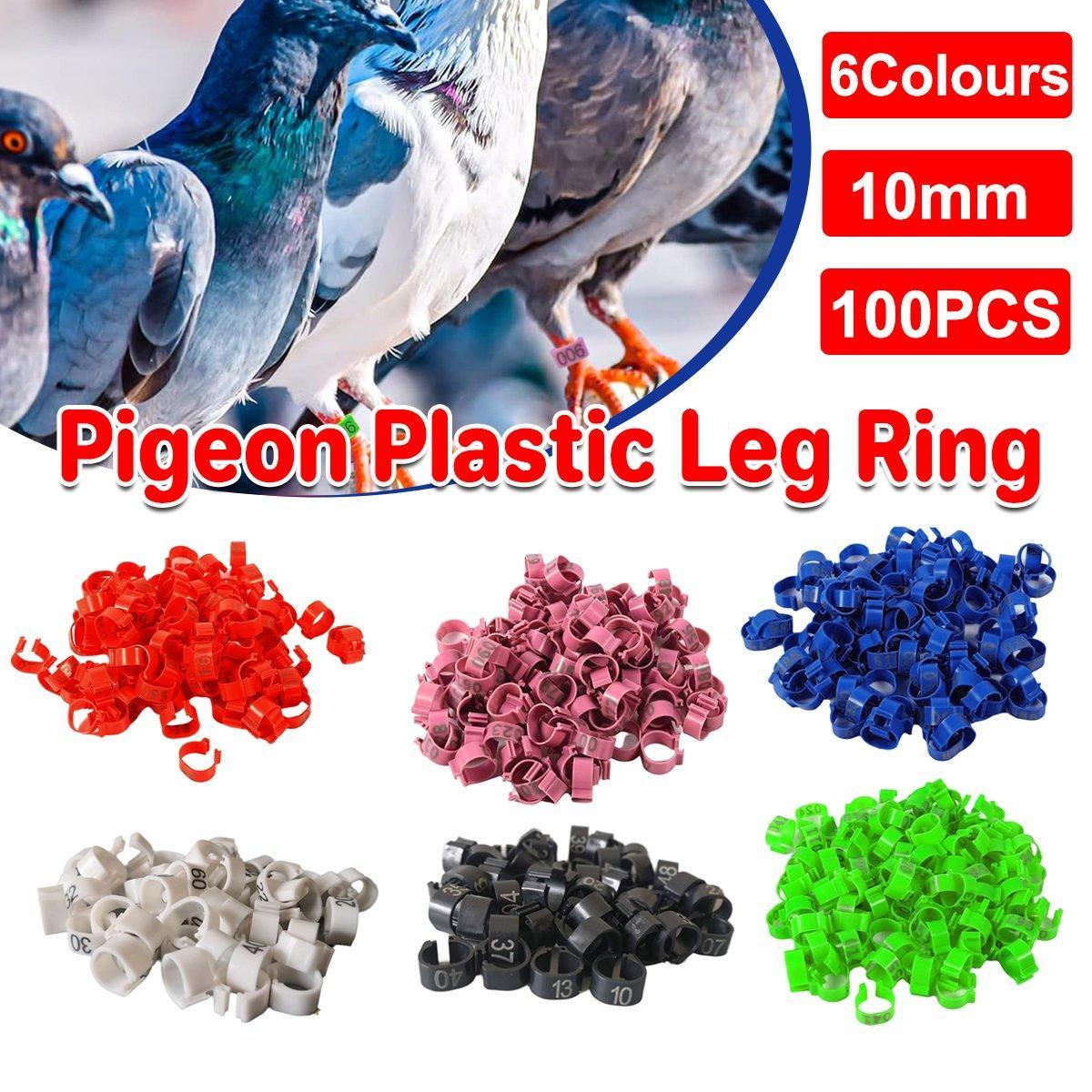 100X 001-100 Digital Numbered Bird Leg Band Rings Clip For Pigeon Parrot Poultry - Dark Blue V528-DOVE-FOOTBRACELET-DBL-100PCS-930138