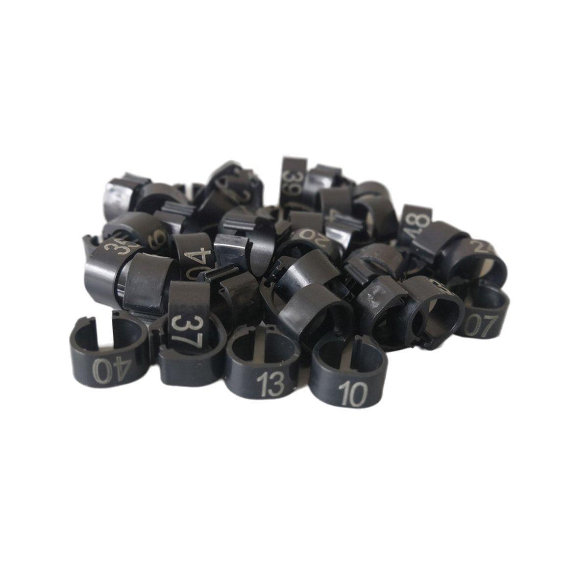100X 001-100 Digital Numbered Bird Leg Band Rings Clip For Pigeon Parrot Poultry - Dark Blue V528-DOVE-FOOTBRACELET-DBL-100PCS-930138