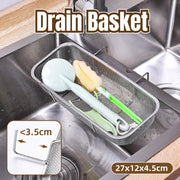 Stainless Steel Sink Drainer Basket Rack for Kitchen Dish Drying and Storage V528-DRAIN-BASKET-218648