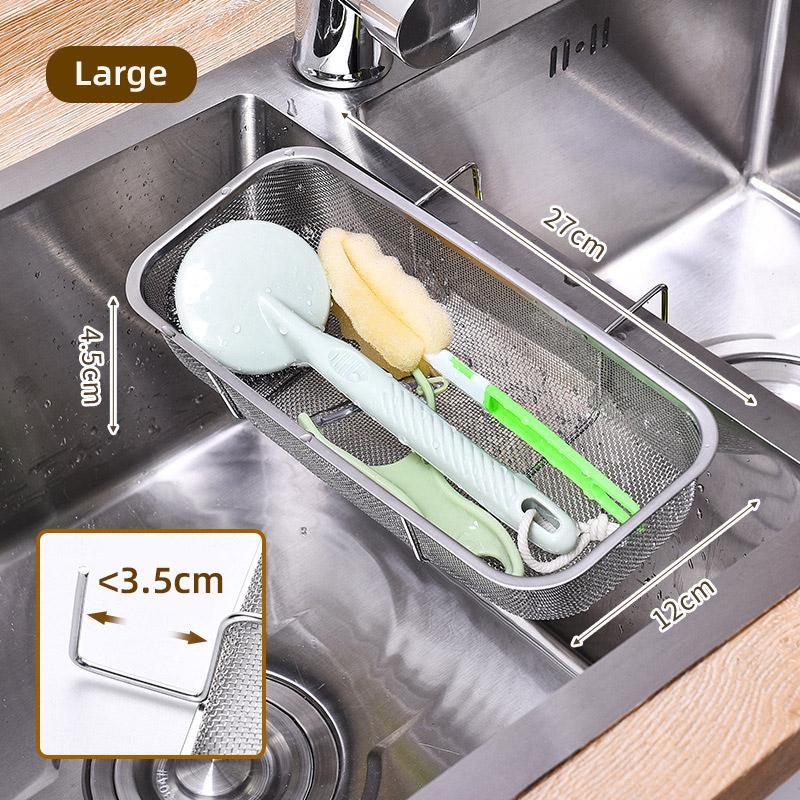 Stainless Steel Sink Drainer Basket Rack for Kitchen Dish Drying and Storage V528-DRAIN-BASKET-218648