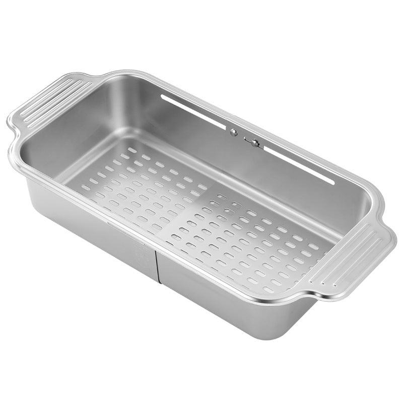 304 Stainless Steel Retractable Sink Drain Basket Kitchen Storage Rack Adjustable V528-DRAIN-BASKET-676050