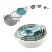 8pcs Plastic Basin Set Drain Basket Washing Mixing Bowl Set Kitchen Baking Tools V528-DRAIN-BASKET-8PCS-305923