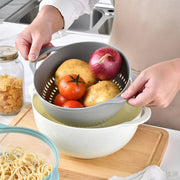 8pcs Plastic Basin Set Drain Basket Washing Mixing Bowl Set Kitchen Baking Tools V528-DRAIN-BASKET-8PCS-305923