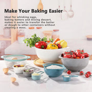 8pcs Plastic Basin Set Drain Basket Washing Mixing Bowl Set Kitchen Baking Tools V528-DRAIN-BASKET-8PCS-305923