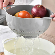 8pcs Plastic Basin Set Drain Basket Washing Mixing Bowl Set Kitchen Baking Tools V528-DRAIN-BASKET-8PCS-305923