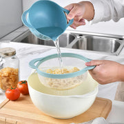 8pcs Plastic Basin Set Drain Basket Washing Mixing Bowl Set Kitchen Baking Tools V528-DRAIN-BASKET-8PCS-305923