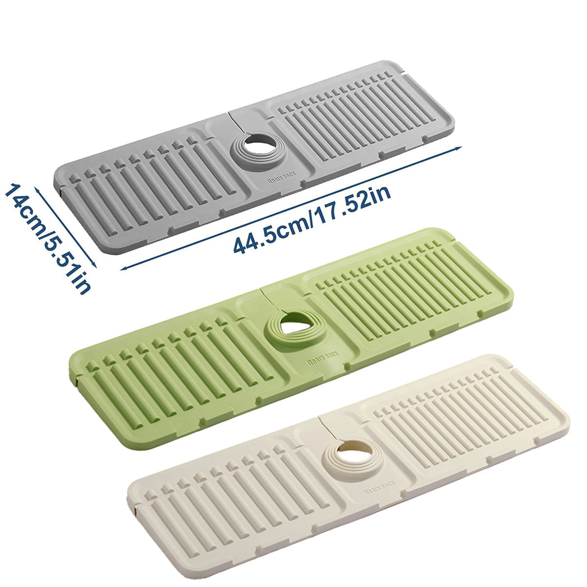 Faucet Draining Pad Narrow Sink Splash Guard Mat for Washbasin Water Catcher - Green V528-DRAIN-MAT-GREEN-427698