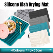 Silicone Dish Drying Mat Heat Resistant Draining Slope Pad for Kitchen Counter - Green V528-DRAIN-MAT-GREEN-852951