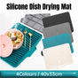 Silicone Dish Drying Mat Heat Resistant Draining Slope Pad for Kitchen Counter - Green V528-DRAIN-MAT-GREEN-852951