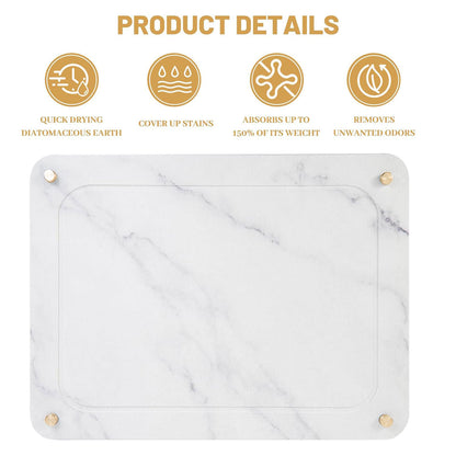 Diatom Mud Water Draining Pad Kitchen Faucet Washbasin Water Absorbing Mat V528-DRAIN-PAD-L20-30-40-475082
