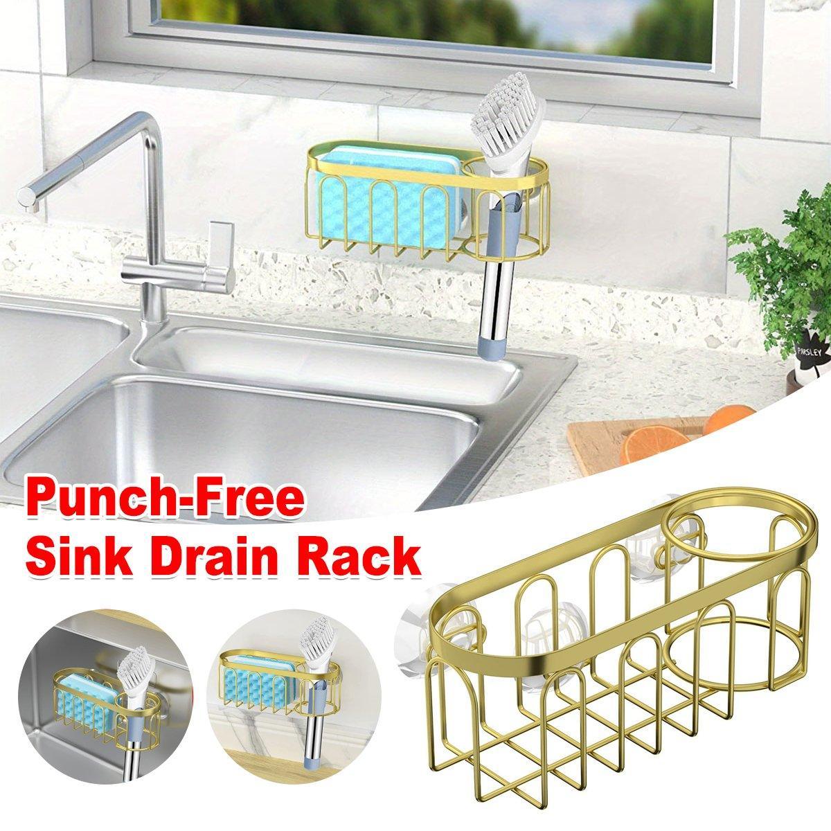 Punch Free Kitchen Sponge Brush Drain Rack Utensil Holder Suction Sink Storage V528-DRAIN-RACK-850099