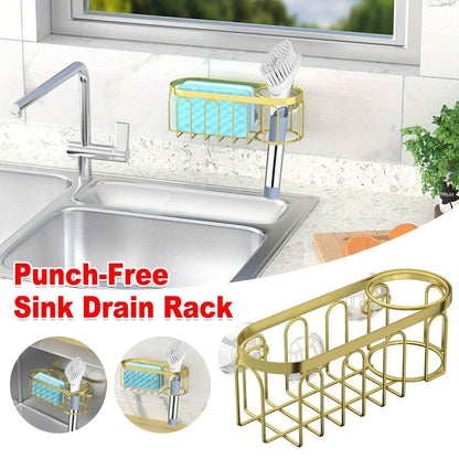 Punch Free Kitchen Sponge Brush Drain Rack Utensil Holder Suction Sink Storage V528-DRAIN-RACK-850099