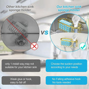 Punch Free Kitchen Sponge Brush Drain Rack Utensil Holder Suction Sink Storage V528-DRAIN-RACK-850099