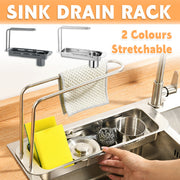 Retractable Kitchen Sink Draining Rack Water Filter Basket Storage Shelf Home - Grey V528-DRAIN-RACK-GREY-774493