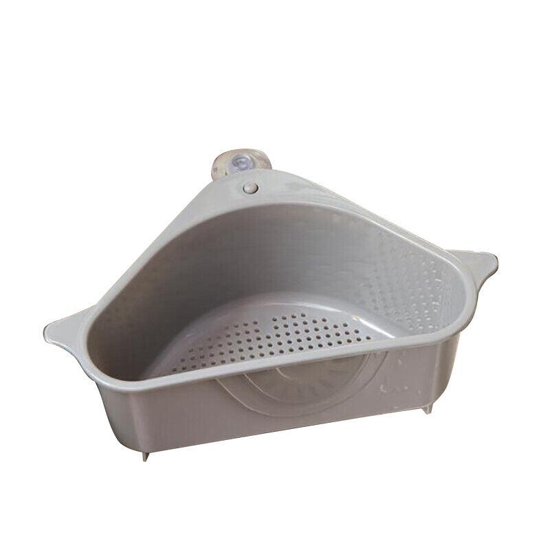 Triangle Sink Kitchen Storage Drain Basket Rack Shelf Holder Strainer Organizer - Grey V528-DRAINBASKET-1PCS-GREY-533353