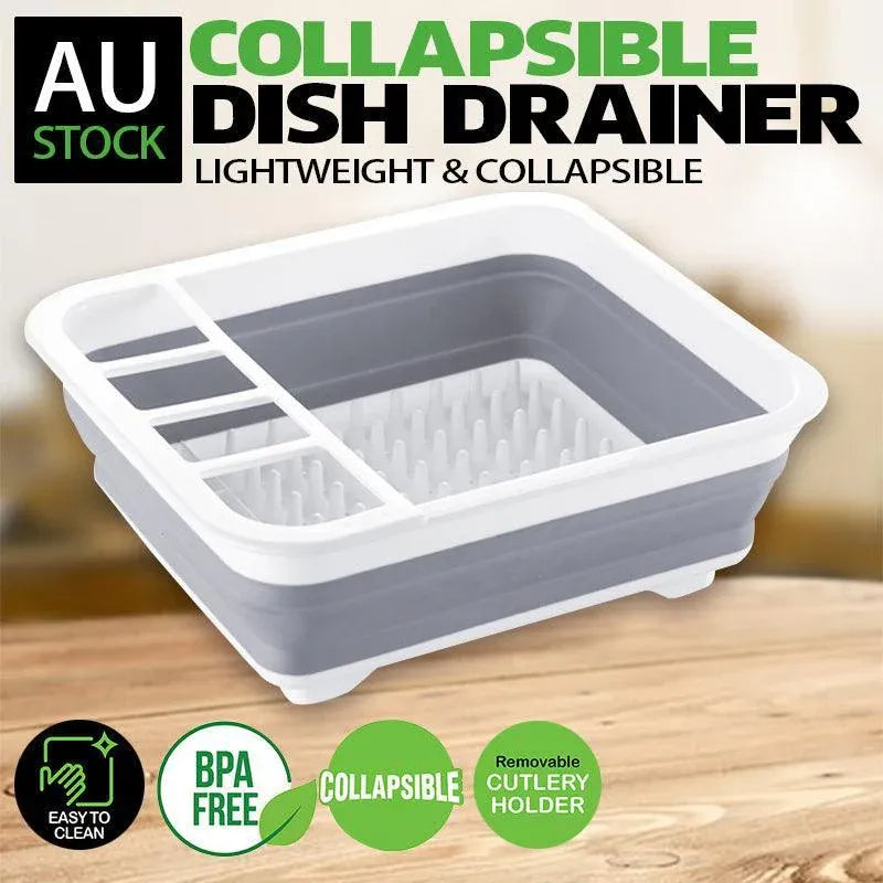 Home Master Collapsible Dish Drainer Small Spaces Camping Caravan 34CM X 28.5CM V528-DRAINBASKET-84973