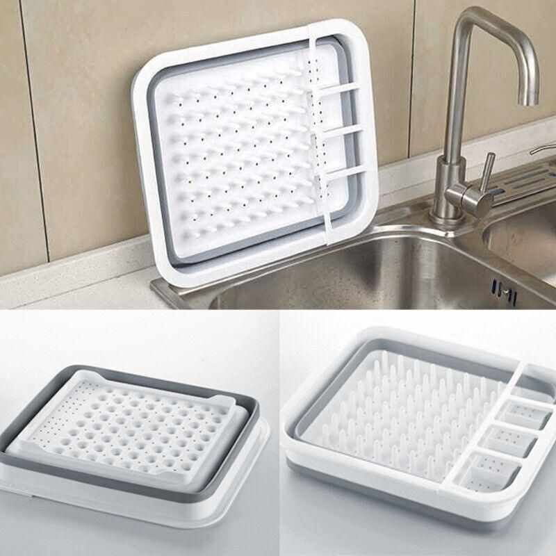 Home Master Collapsible Dish Drainer Small Spaces Camping Caravan 34CM X 28.5CM V528-DRAINBASKET-84973
