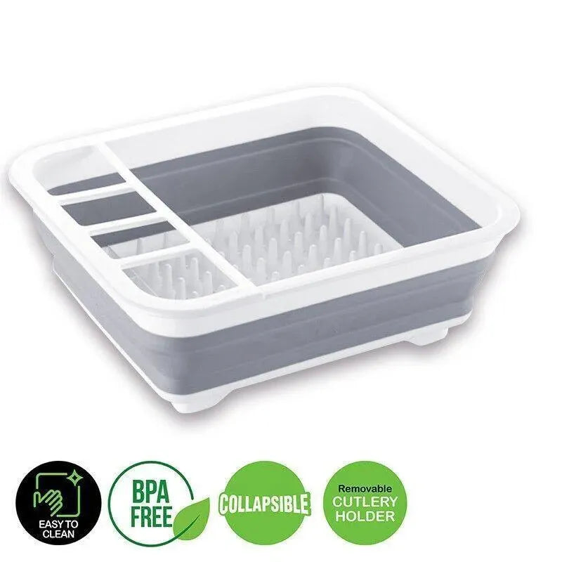 Home Master Collapsible Dish Drainer Small Spaces Camping Caravan 34CM X 28.5CM V528-DRAINBASKET-84973