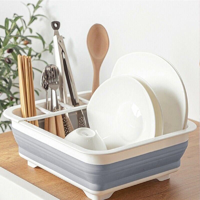 Home Master Collapsible Dish Drainer Small Spaces Camping Caravan 34CM X 28.5CM V528-DRAINBASKET-84973