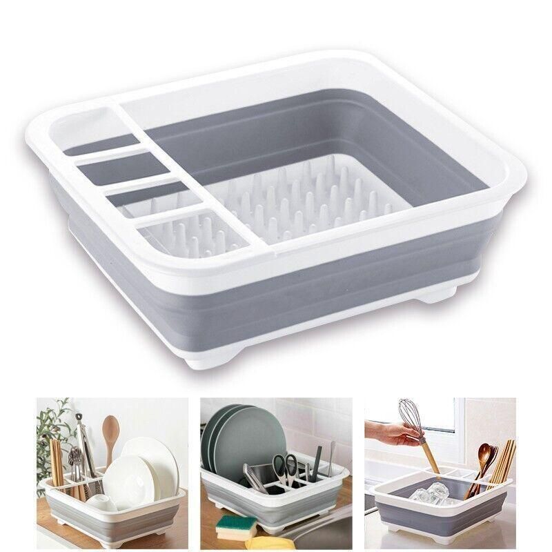 Home Master Collapsible Dish Drainer Small Spaces Camping Caravan 34CM X 28.5CM V528-DRAINBASKET-84973