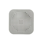 2Pc Square Drain Cover For Shower Drain Hair Catcher Flat Silicone Plug For Bath - 2PCS-White V528-DRAINCOVER-WHITE-2-853900