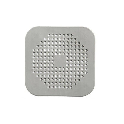 2Pc Square Drain Cover For Shower Drain Hair Catcher Flat Silicone Plug For Bath - 2PCS-White V528-DRAINCOVER-WHITE-2-853900