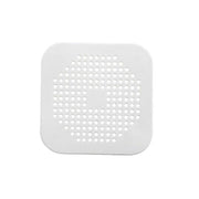 2Pc Square Drain Cover For Shower Drain Hair Catcher Flat Silicone Plug For Bath - 1PC White+ 1PC Grey V528-DRAINCOVER-WHITEGREY-690443