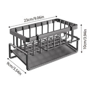 Kitchen Sink Caddy Storage Organizer Steel Sponge Soap Brush Holder Faucet Rack V528-DRAINING-RACK-BLACK-726335