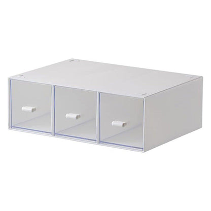 Storage Box 3Drawers DIY Desktop Plastic Transparent Coffee Sugar Jewelry Box V528-DRAWER-629815