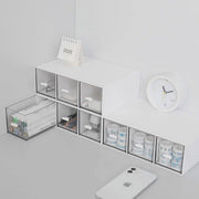Storage Box 3Drawers DIY Desktop Plastic Transparent Coffee Sugar Jewelry Box V528-DRAWER-629815