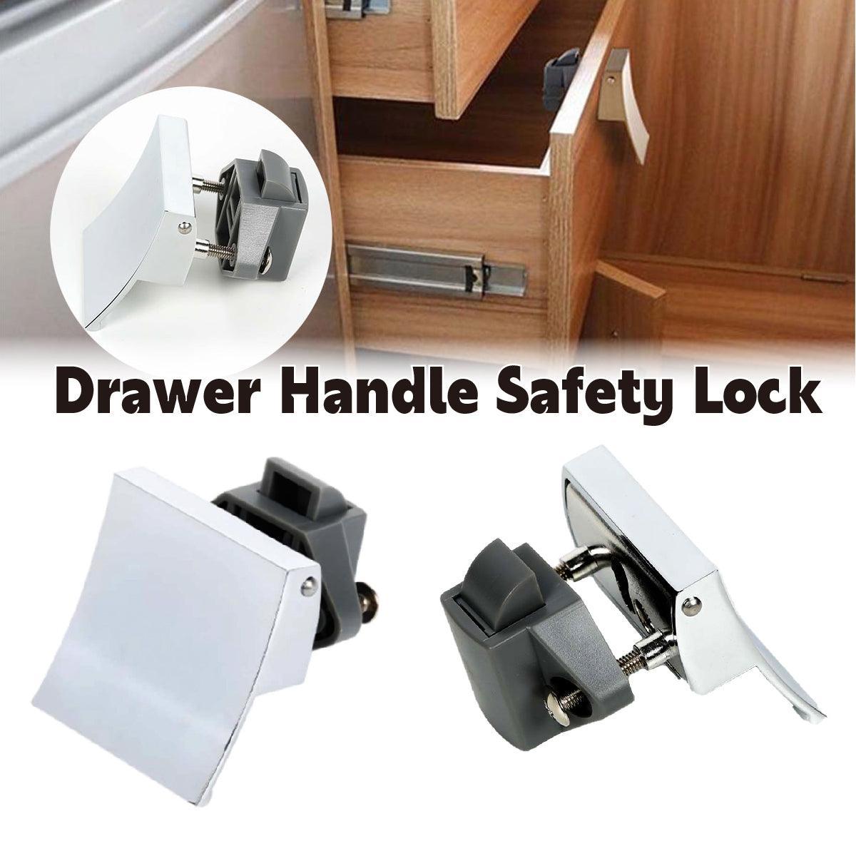 RV Caravan Yacht Cabinet Drawer Handle Locking Latch Accessory V528-DRAWER-HANDLE-SLIVER-627941